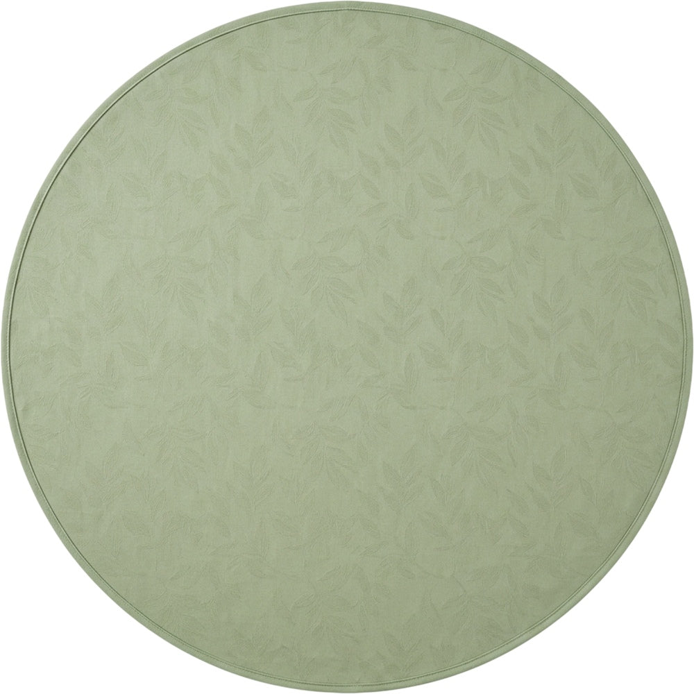 Feiy Cotton Jacquard Round Tablecloth 70 in Sage Green - Product view