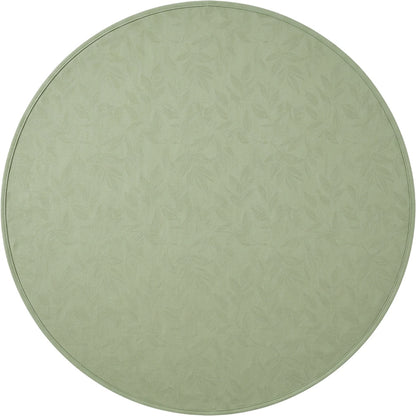 Feiy Cotton Jacquard Round Tablecloth 70 in Sage Green - Product view