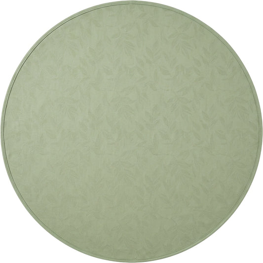 Feiy Cotton Jacquard Round Tablecloth 70 in Sage Green - Product view