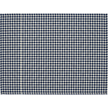 Feiy Spill-Resistant Check Tablecloth 60 x 84 in Navy and Ivory - Product view