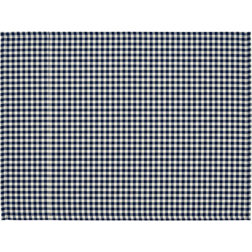Feiy Spill-Resistant Check Tablecloth 60 x 84 in Navy and Ivory - Product view